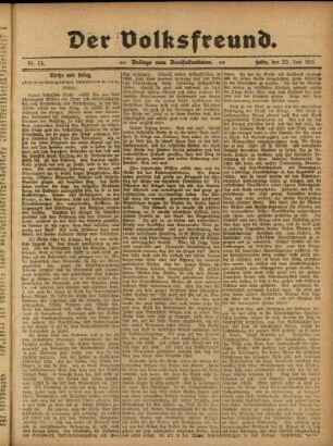 Ausgabe vom Sonntag, den 20. Juni 1915.
