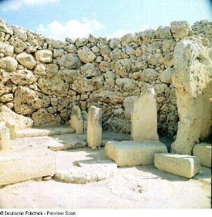 Malta. Mgarr. Tempelanlage Ta' Hagrat, Südtempel