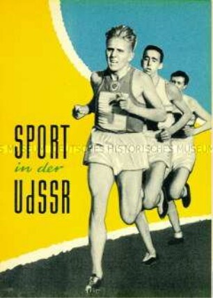 Informationsbroschüre über Sportförderung und erfolgreiche Sportler der UdSSR, zum 40. Jahrestag der Oktoberrevolution
