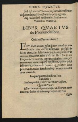 Liber Quartus de Pronunciatione.