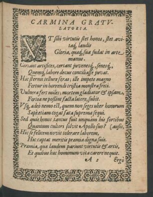 Carmina Gratulatoria.