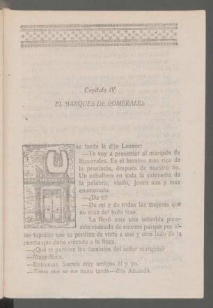 Capítulo IV - El marqués de Romerales