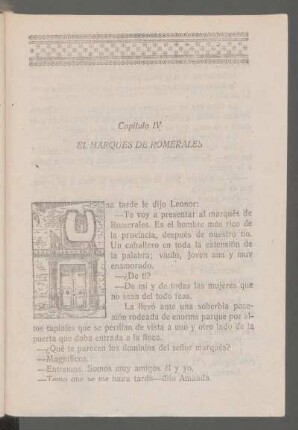 Capítulo IV - El marqués de Romerales