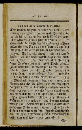 Bonapartes Ankunft in Rastadt.