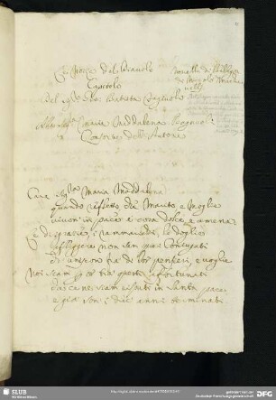[Faszikel 2:] Le Nozze del Diavolo [Dichtung in Terzinen]