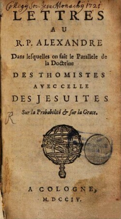 Lettres au R. P. Alexandre ...