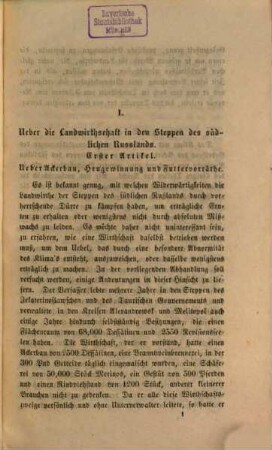 Mittheilungen der Kaiserlichen Freien Ökonomischen Gesellschaft zu St. Petersburg, 1852