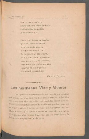 Las hermanas Vida y Muerte