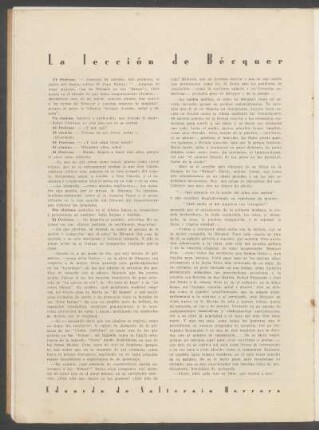 La lección de Bécquer