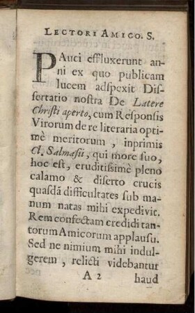 Lectori Amico. S.
