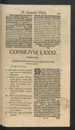 Consilium LXXXI. - Consilium XC.
