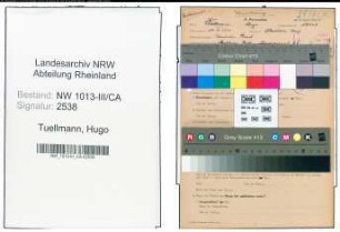 Entnazifizierung Hugo Tuellmann , geb. 17.08.1900 (Kaufmaennischer Angestellter)