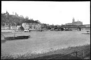 Meißen. Albrechtsburg,Dom,Brücke,Elbe Dampfer Kronprinz