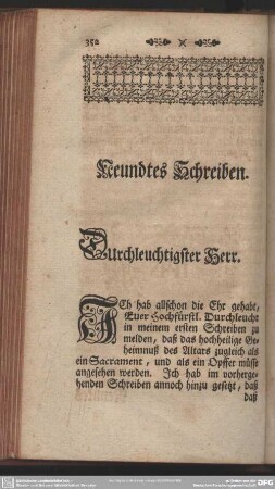 Neundtes Schreiben