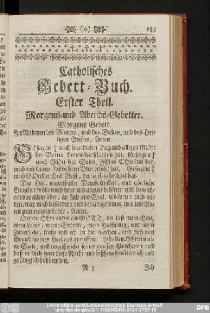 Catholisches Gebett-Buch.