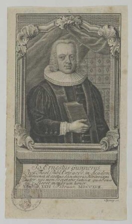 Bildnis des Jo. Ernestus Gunnerus