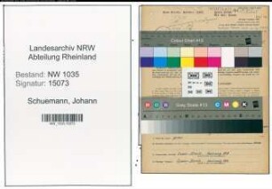 Entnazifizierung Johann Schuemann , geb. 20.03.1904 (Steiger)