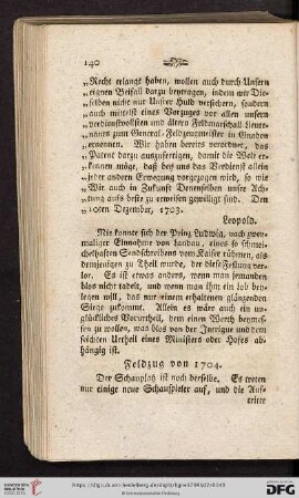 Feldzug von 1704
