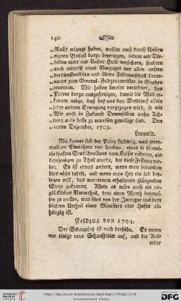 Feldzug von 1704