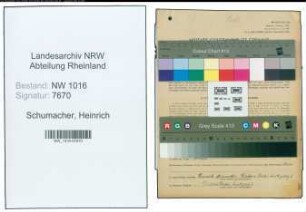 Entnazifizierung Heinrich Schumacher , geb. 28.12.1913 (Schneider)