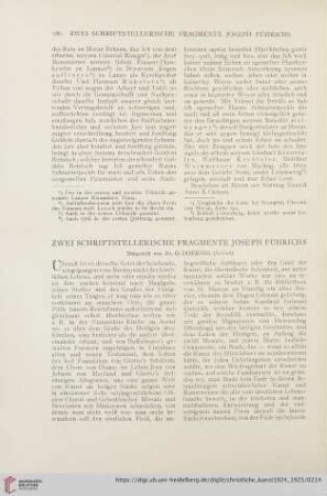 Zwei schriftstellerische Fragmente Joseph Führichs, [6]