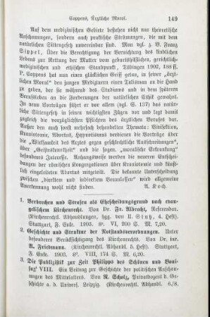 149-154 [Rezension] Albrecht, Friedrich, Verbrechen und Strafen als Ehescheidungsgrund nach evangelischem Kirchenrecht