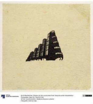 Skizzen von der russischen Front. Skizze für einen Industriebau - Perspektive