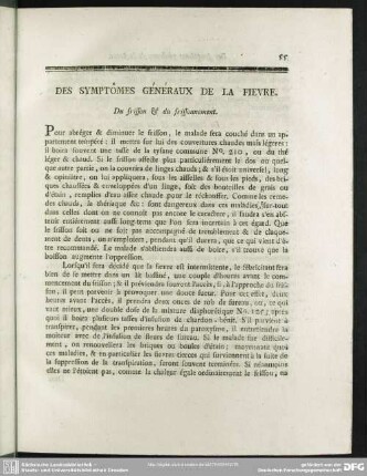 Des Symptômes Généraux De La Fievre