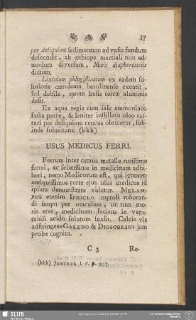 Usus Medicus Ferri