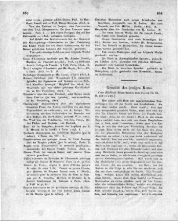 Gemälde des jetzigen Roms. (aus Eichholz Neuen Briefen über Italien Th. II. S. 138 - 145.)