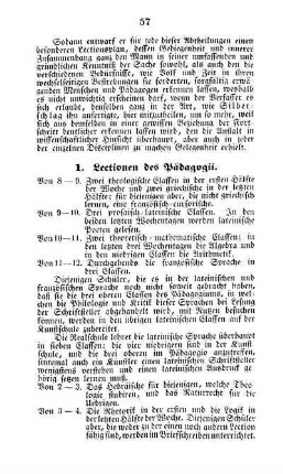 1. Lectionen des Pädagogii