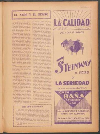 El amor y el dinero
