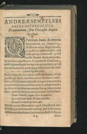Prooemium, seu Occasio huius Opusculi.