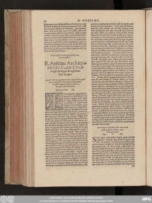 B. Anselmi Archiepiscopi Cantuariensis dialogus de casu diaboli incipit.