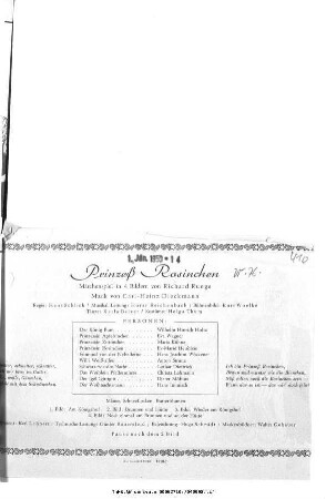 Prinzeß Rosinchen