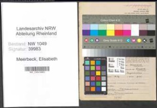 Entnazifizierung Elisabeth Meerbeck , geb. 28.02.1890 (Lehrerin)
