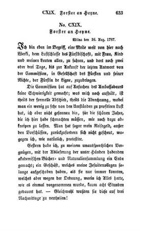 No. CXIX. Forster an Heyne