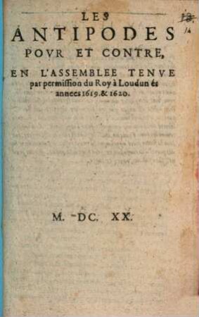 Les antipodes et contre