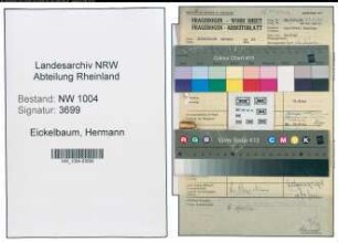 Entnazifizierung Hermann Eickelbaum , geb. 01.01.1896 (Kunstgewerbler)