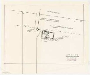 Wohnhaus Axel Springer Bernadottestraße 7-9, Berlin-Grunewald: Lageplan Wächterhaus 1:100