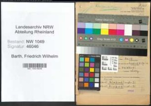 Entnazifizierung Friedrich Wilhelm Barth , geb. 17.01.1890 (Landwirt)