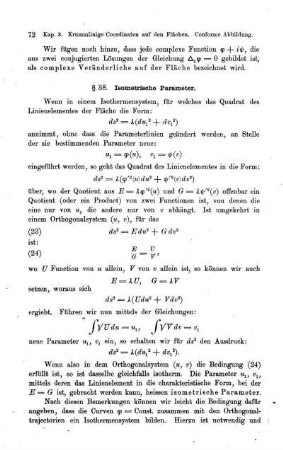 § 38. Isometrische Parameter.