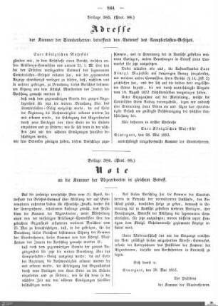 Beilagen zu Protokoll, 88. Sitzung
