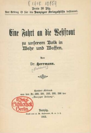 Eine Fahrt an die Westfront zu unserem Volk in Wehr und Waffen