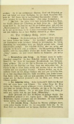 42. Der 30jährige Krieg. 1618-1648