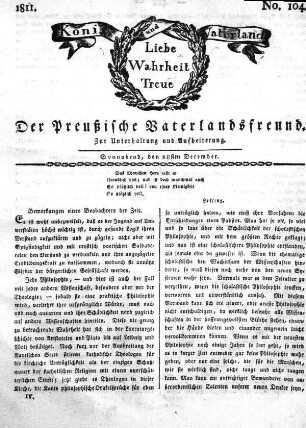 No. 104., vom 28sten December