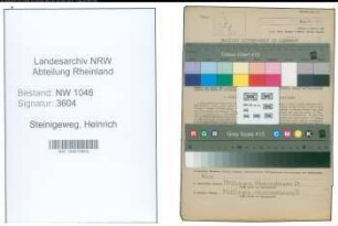 Entnazifizierung Heinrich Steinigeweg , geb. 14.05.1894 (Mueller)