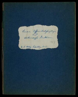 Lineare Differentialgleichungen und automorphe Funktionen : Vorlesungsmitschrift