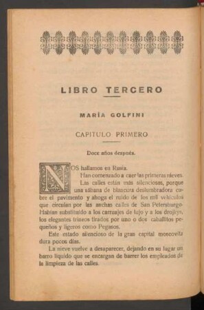 Capítulo primero - Doce años después.