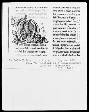 Biblia Sacra omissis psalterio et libris prophetarum — Biblia Sacra omissis psalteria et libris prophetarum (Bd. 2) — Adam, Folio 92